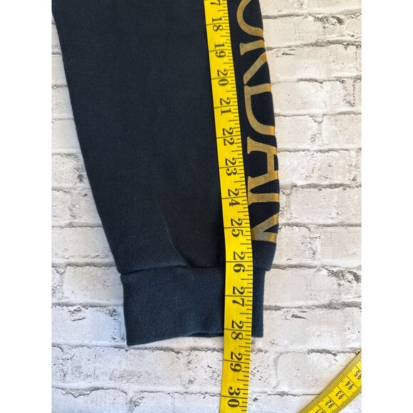 Air Jordan Nike Mens Full-Zip Hoodie Black W/ Gold Logo & Sleeve Print L - Picture 11 of 12